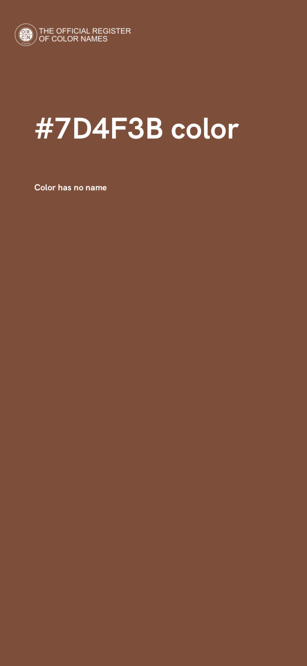 #7D4F3B color image
