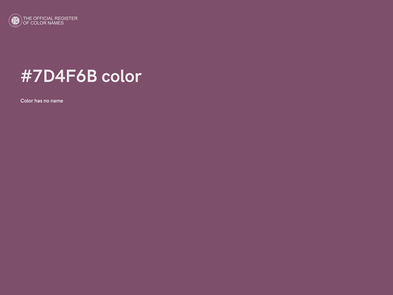 #7D4F6B color image