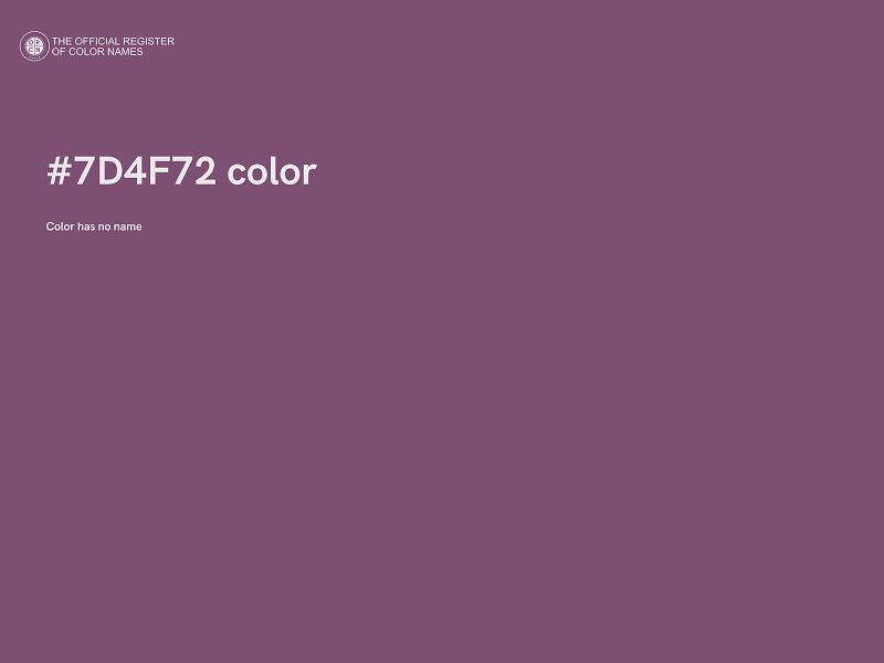 #7D4F72 color image