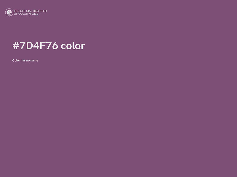 #7D4F76 color image