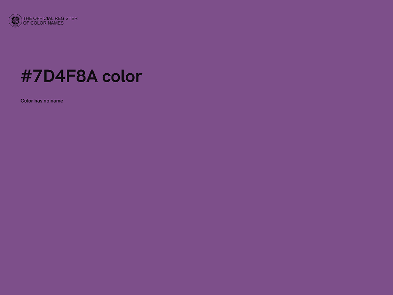 #7D4F8A color image