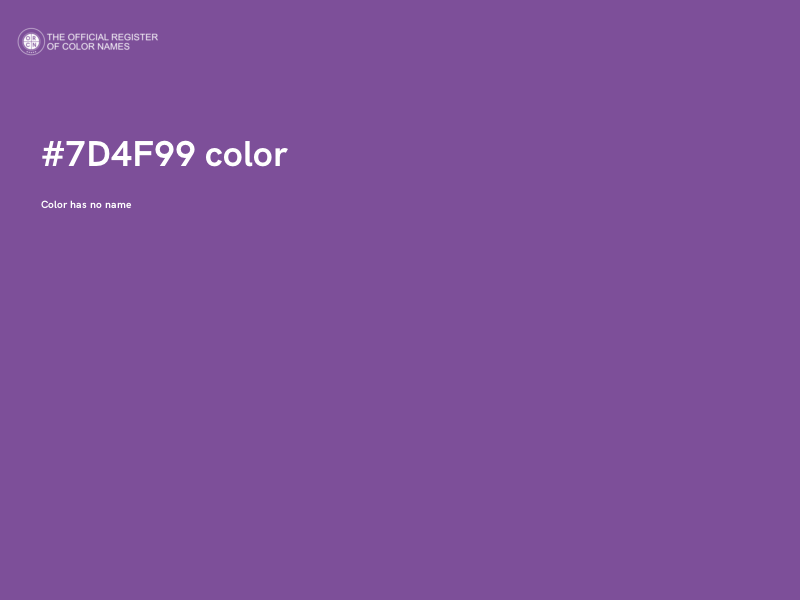 #7D4F99 color image