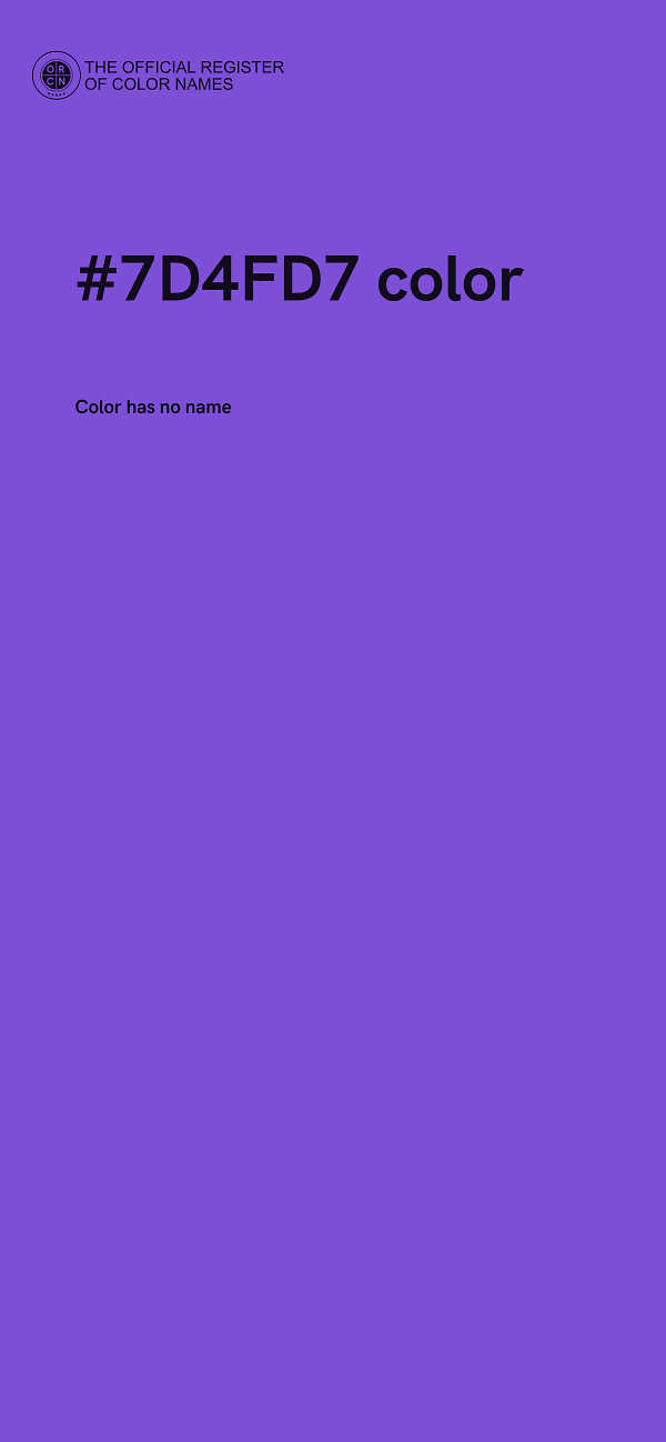 #7D4FD7 color image