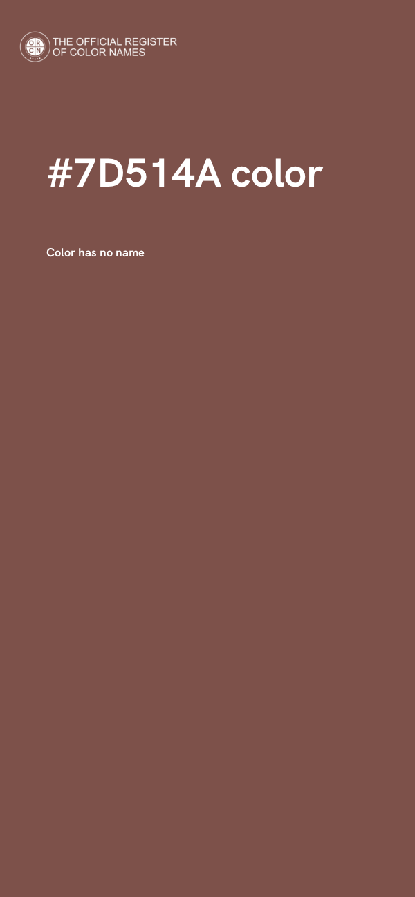 #7D514A color image