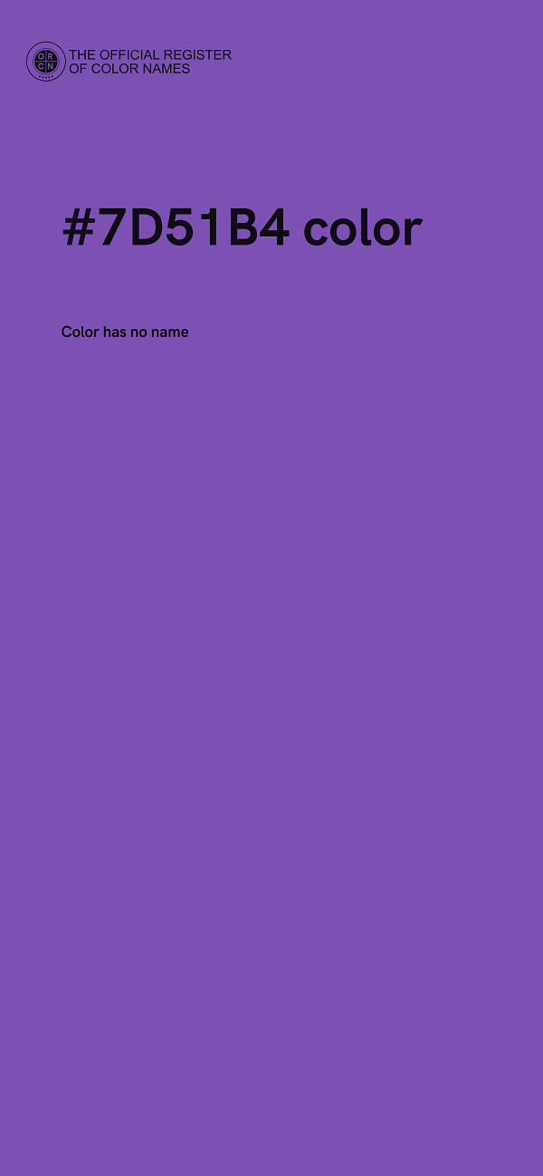 #7D51B4 color image
