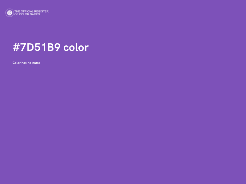 #7D51B9 color image