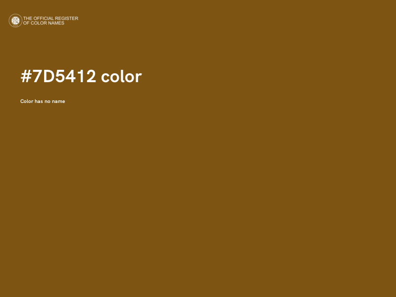 #7D5412 color image