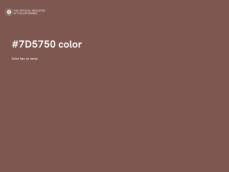 #7D5750 color image