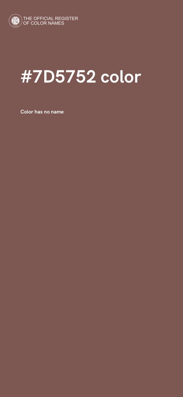 #7D5752 color image