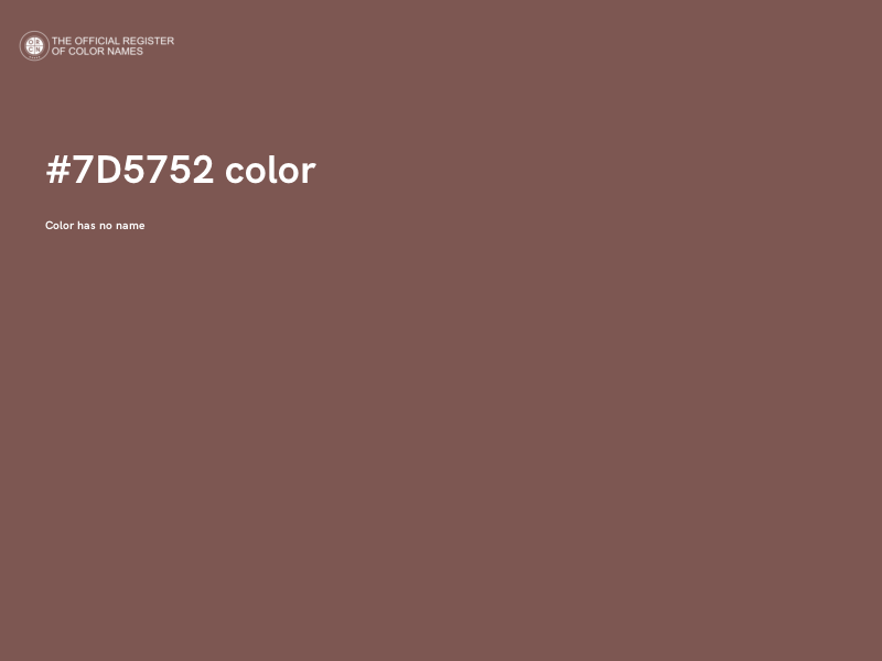#7D5752 color image