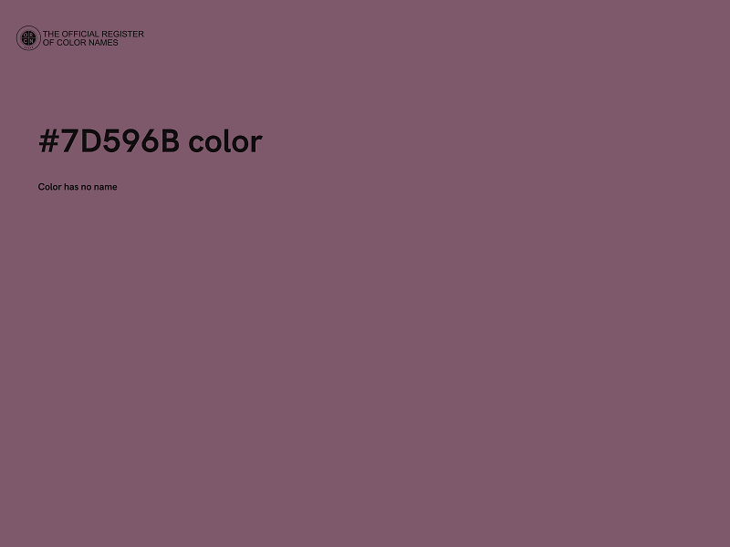 #7D596B color image