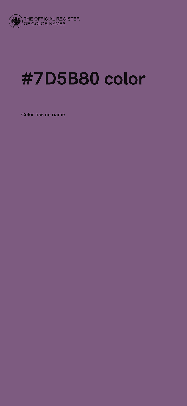 #7D5B80 color image