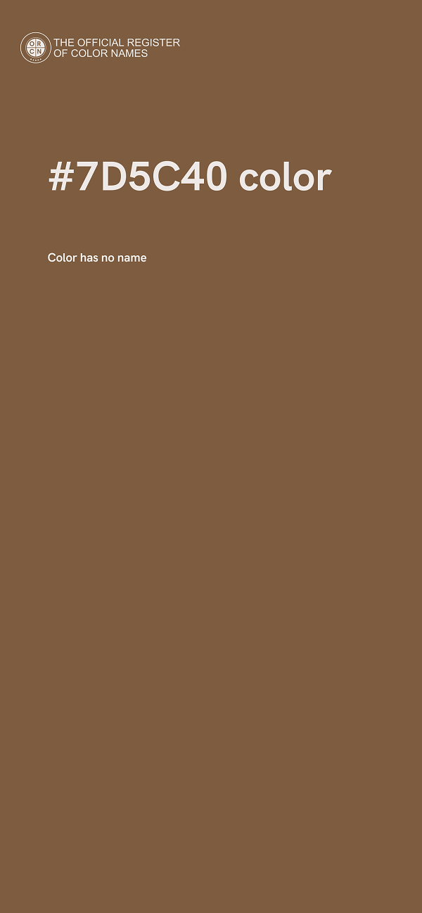 #7D5C40 color image