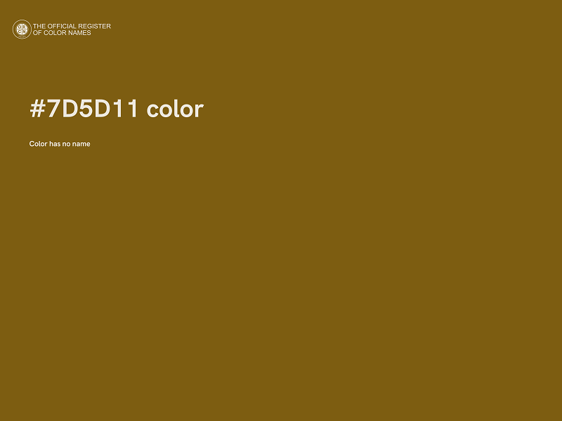 #7D5D11 color image