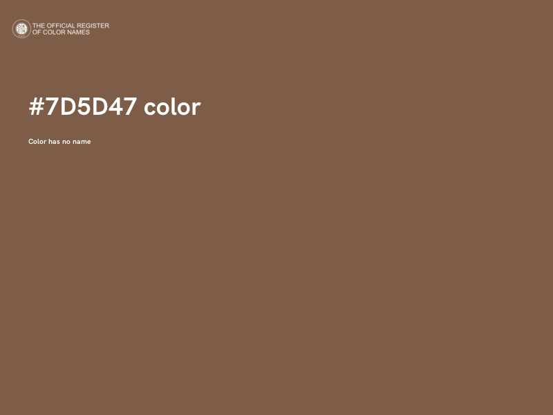 #7D5D47 color image