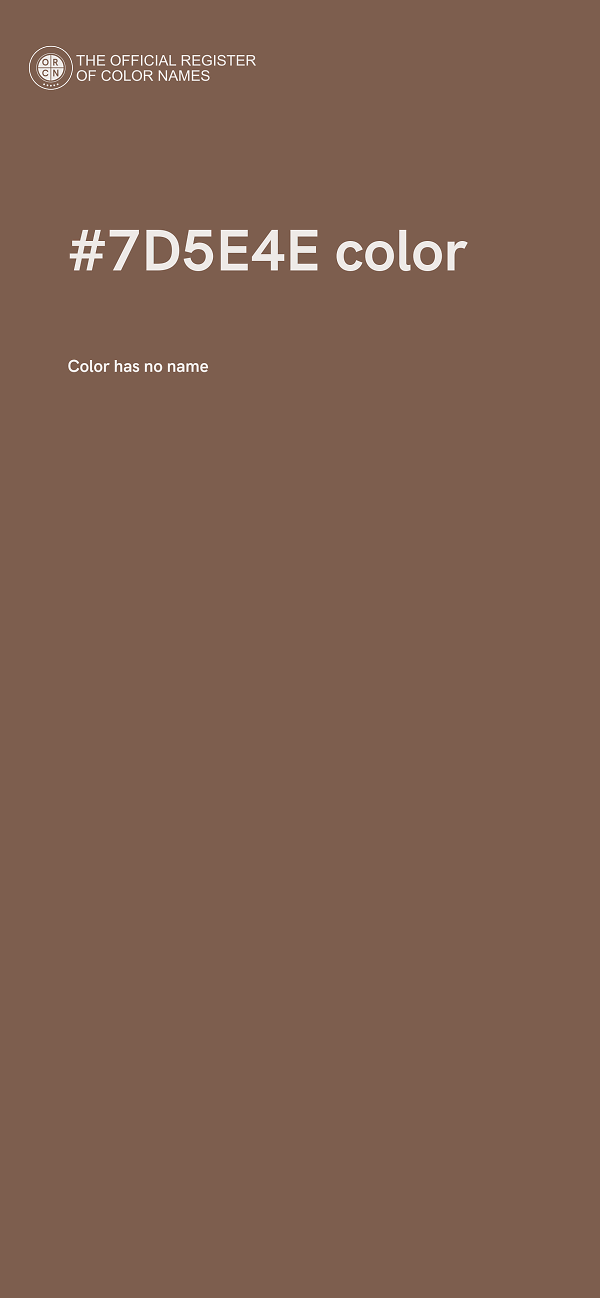 #7D5E4E color image