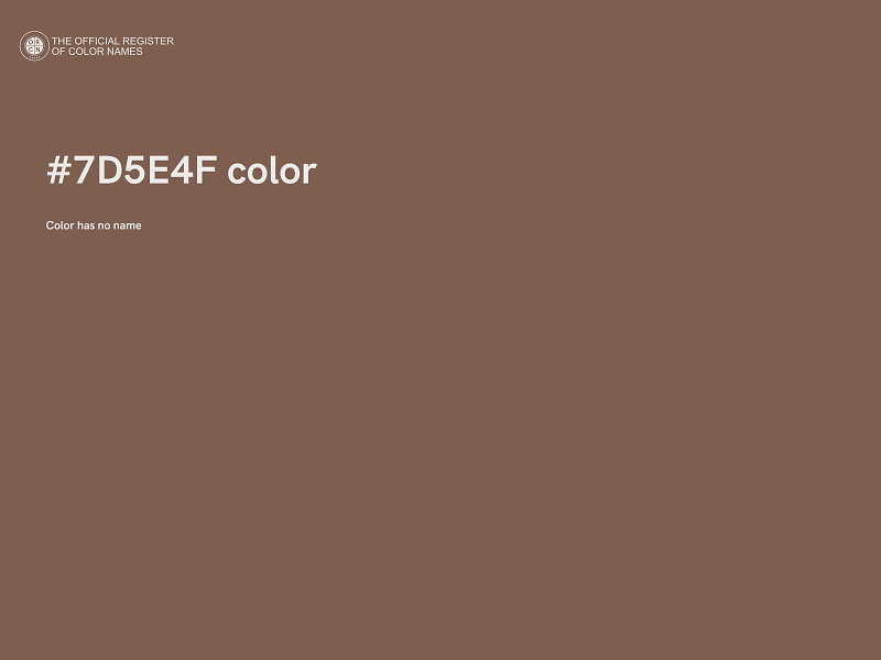 #7D5E4F color image
