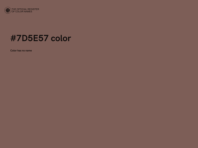 #7D5E57 color image