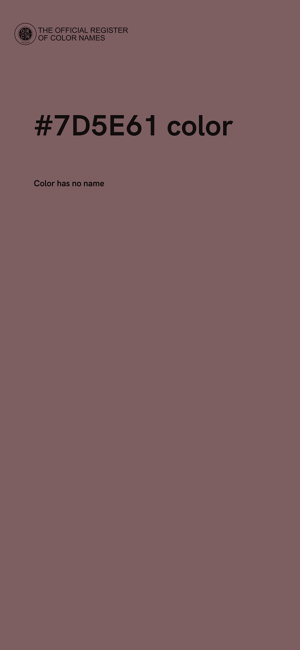 #7D5E61 color image