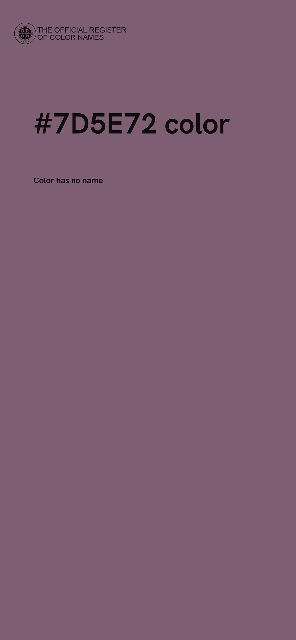 #7D5E72 color image