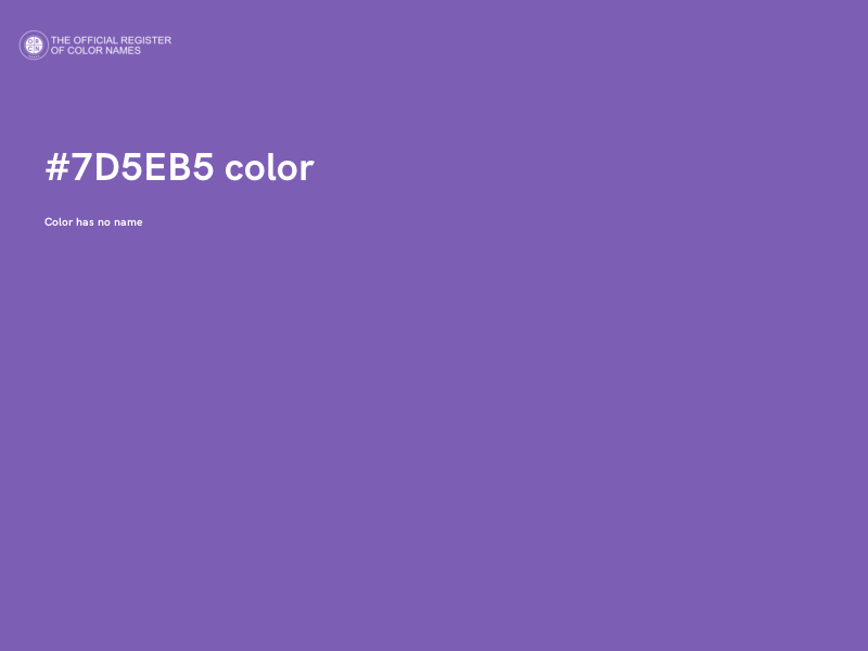#7D5EB5 color image