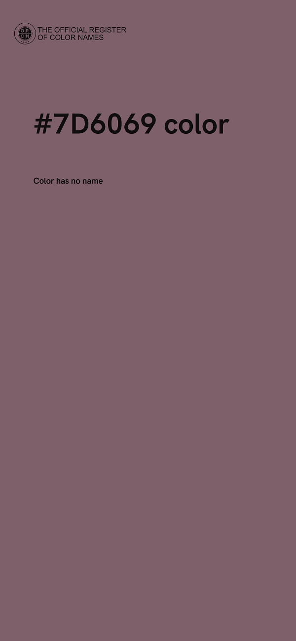 #7D6069 color image