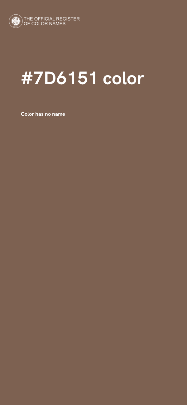 #7D6151 color image