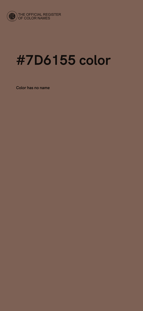 #7D6155 color image