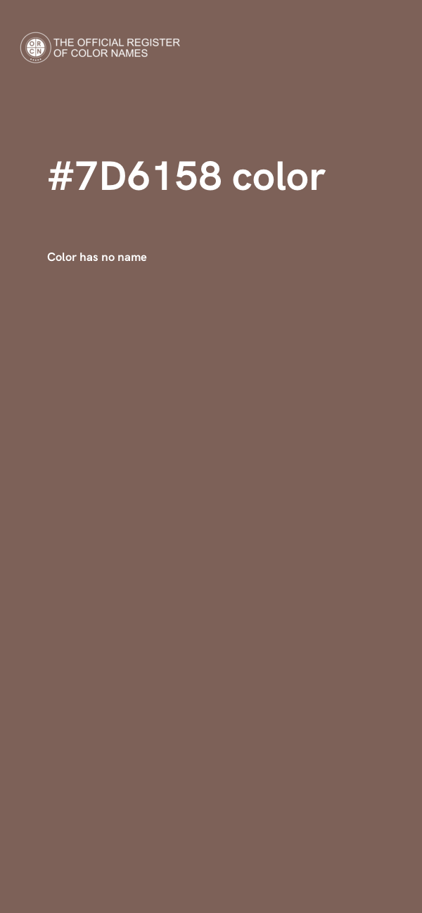 #7D6158 color image
