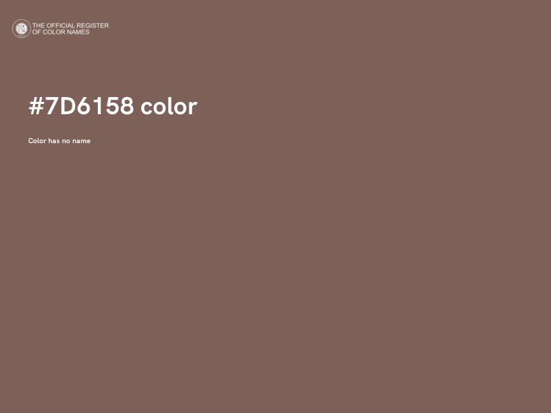 #7D6158 color image