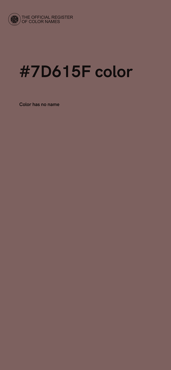 #7D615F color image