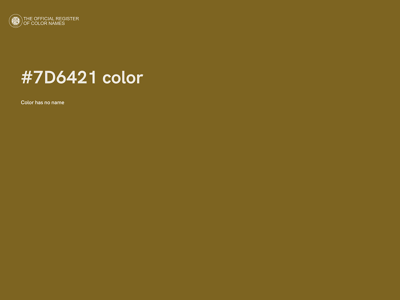 #7D6421 color image