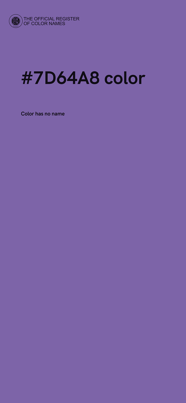#7D64A8 color image