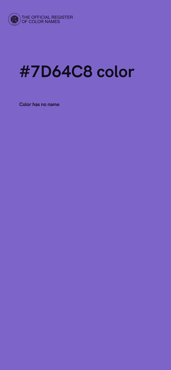 #7D64C8 color image