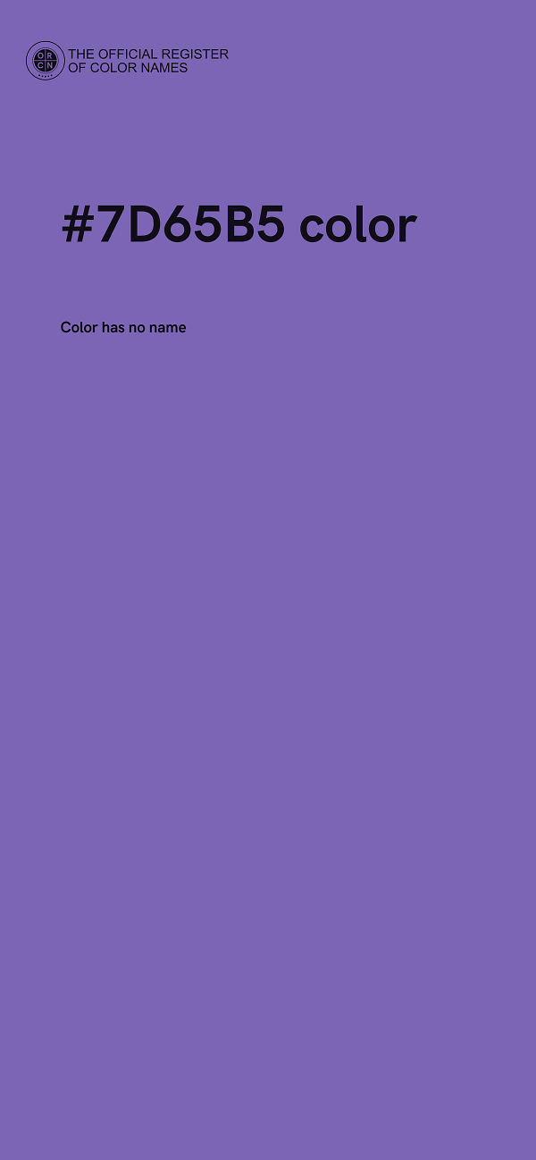 #7D65B5 color image