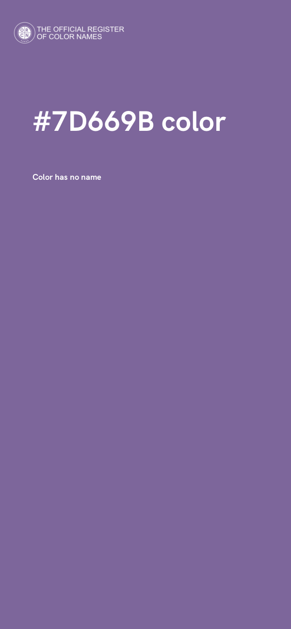#7D669B color image