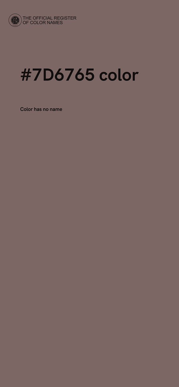 #7D6765 color image