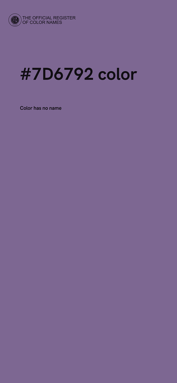 #7D6792 color image