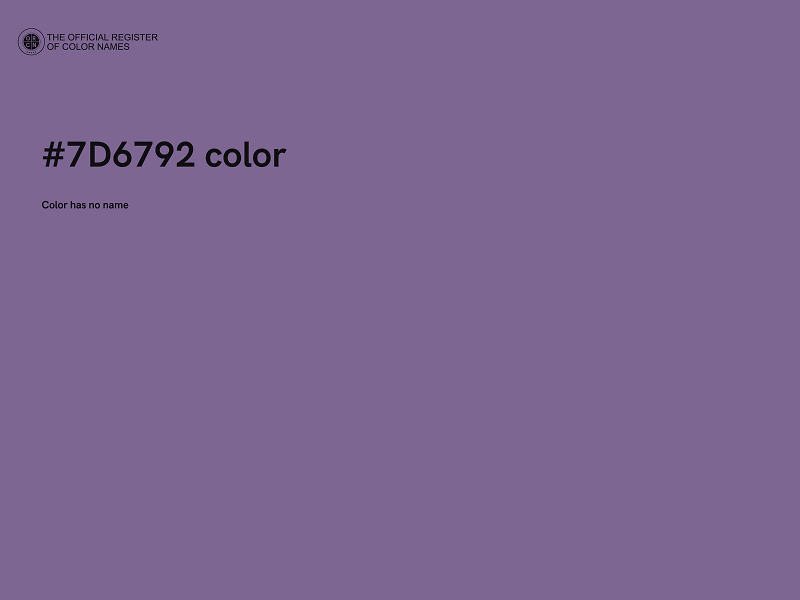#7D6792 color image
