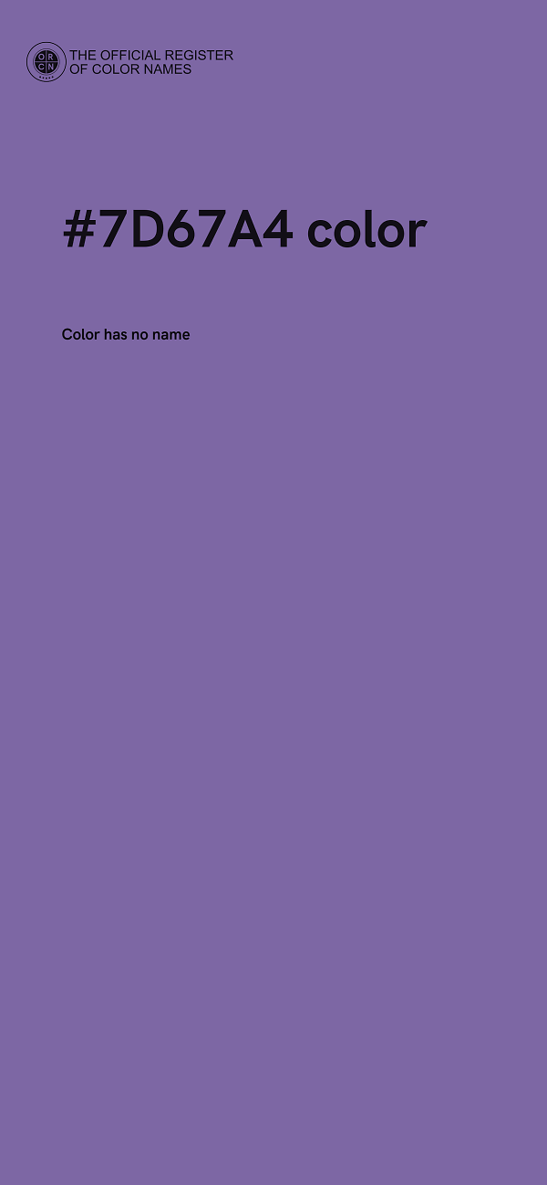 #7D67A4 color image