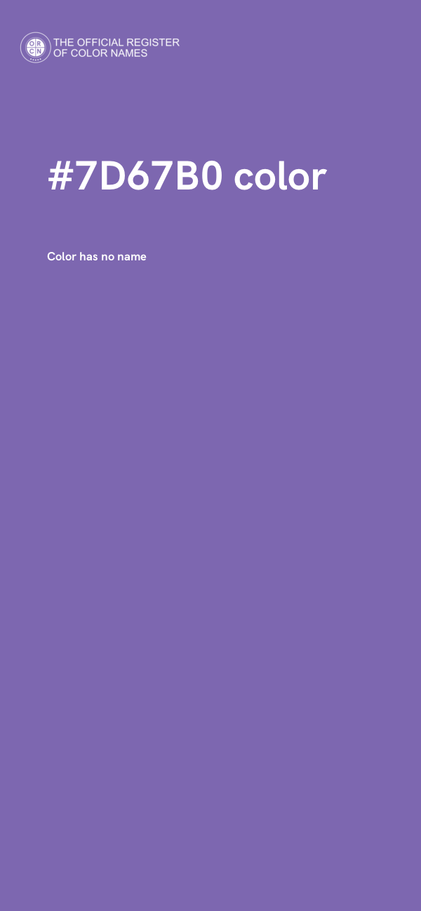 #7D67B0 color image