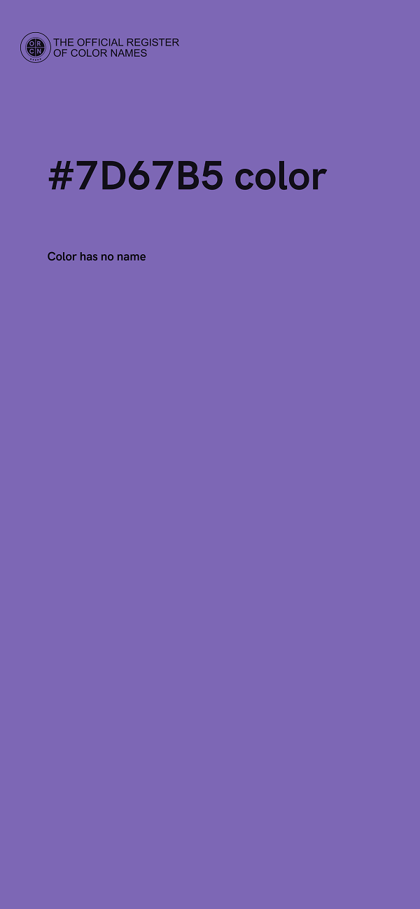 #7D67B5 color image