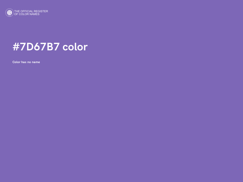 #7D67B7 color image