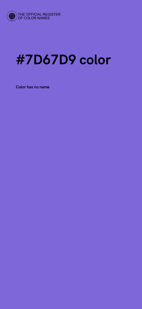 #7D67D9 color image