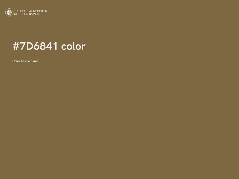 #7D6841 color image