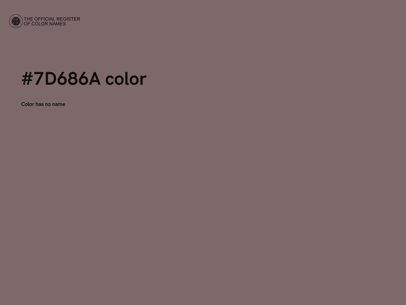 #7D686A color image