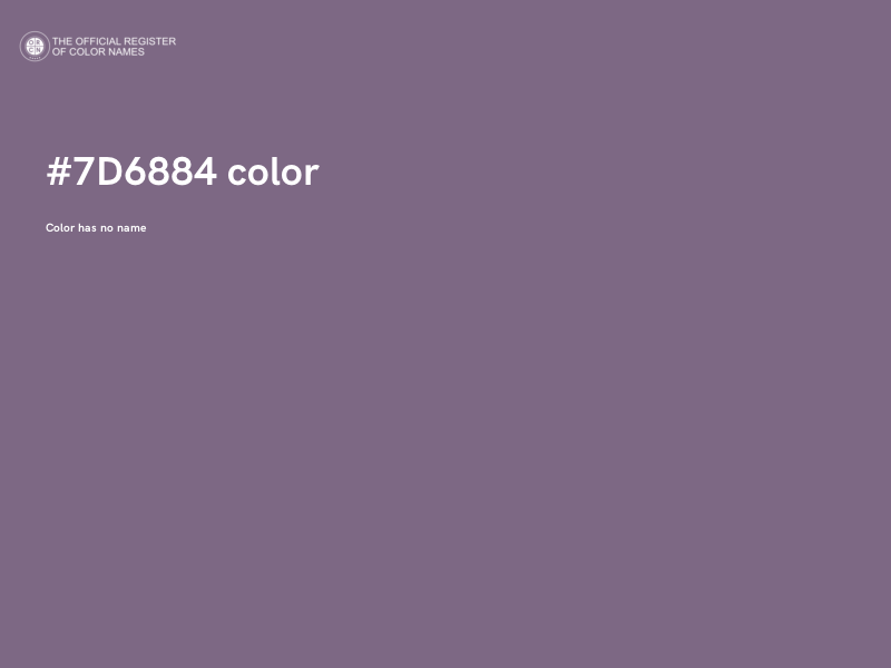 #7D6884 color image