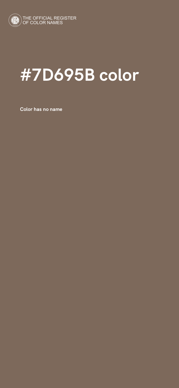 #7D695B color image