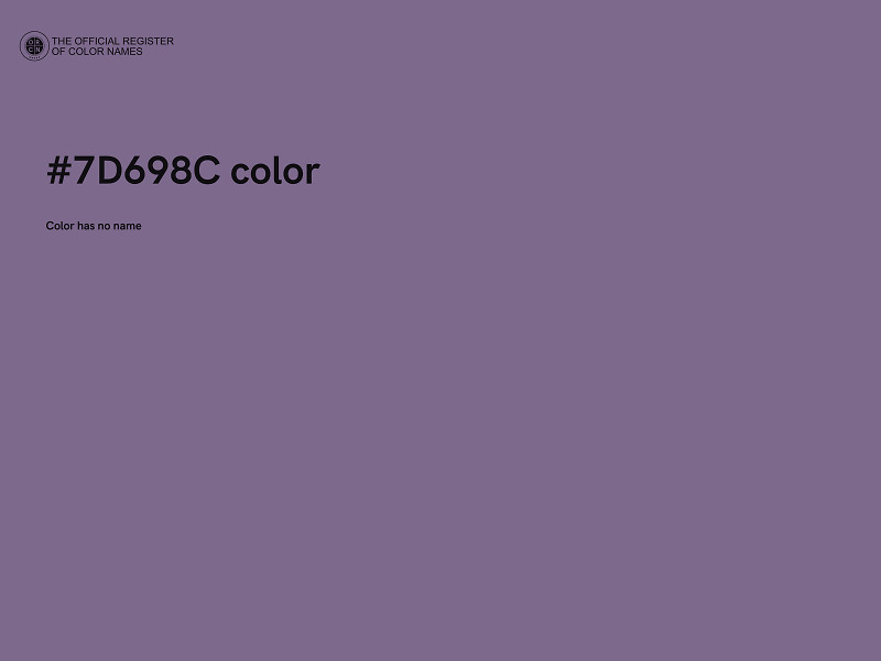 #7D698C color image