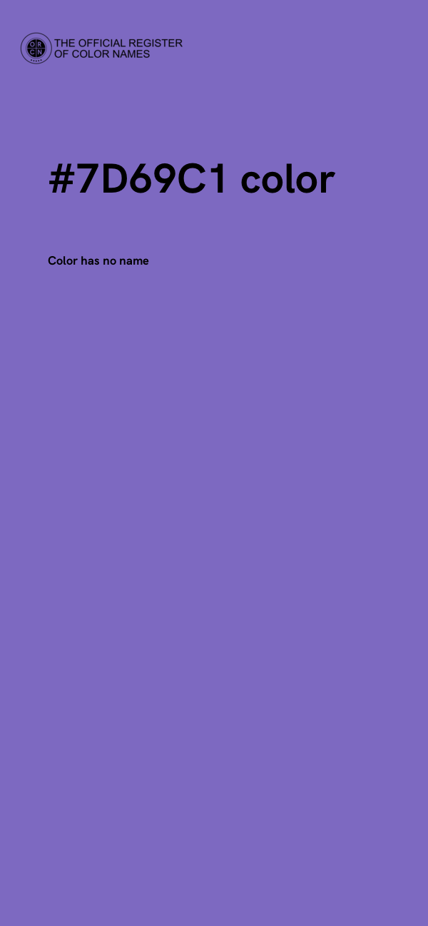 #7D69C1 color image